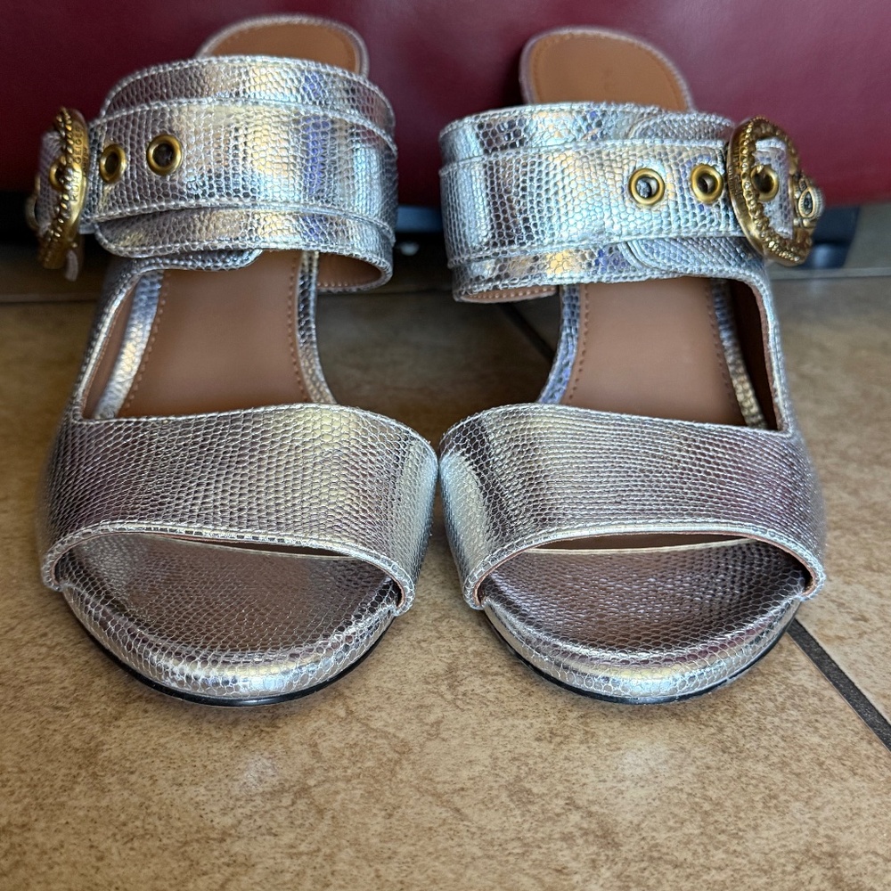 Kurt Geiger Silver MetallicMayfair Mule SZ 9.5/US. 40.5/EU Orig. $175